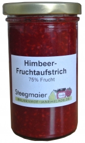 Himbeer-Fruchtaufstrich, 75% Frucht, fruchtiger Brotaufstrich, Inhalt: 260g